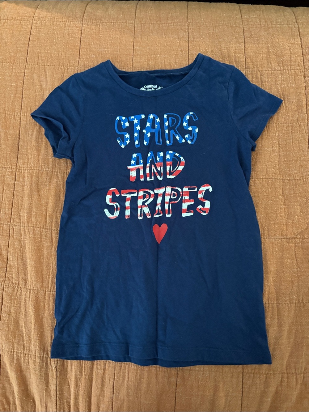 OshKosh B'gosh Navy Tee with Patriotic Stars & Stripes Graphic
